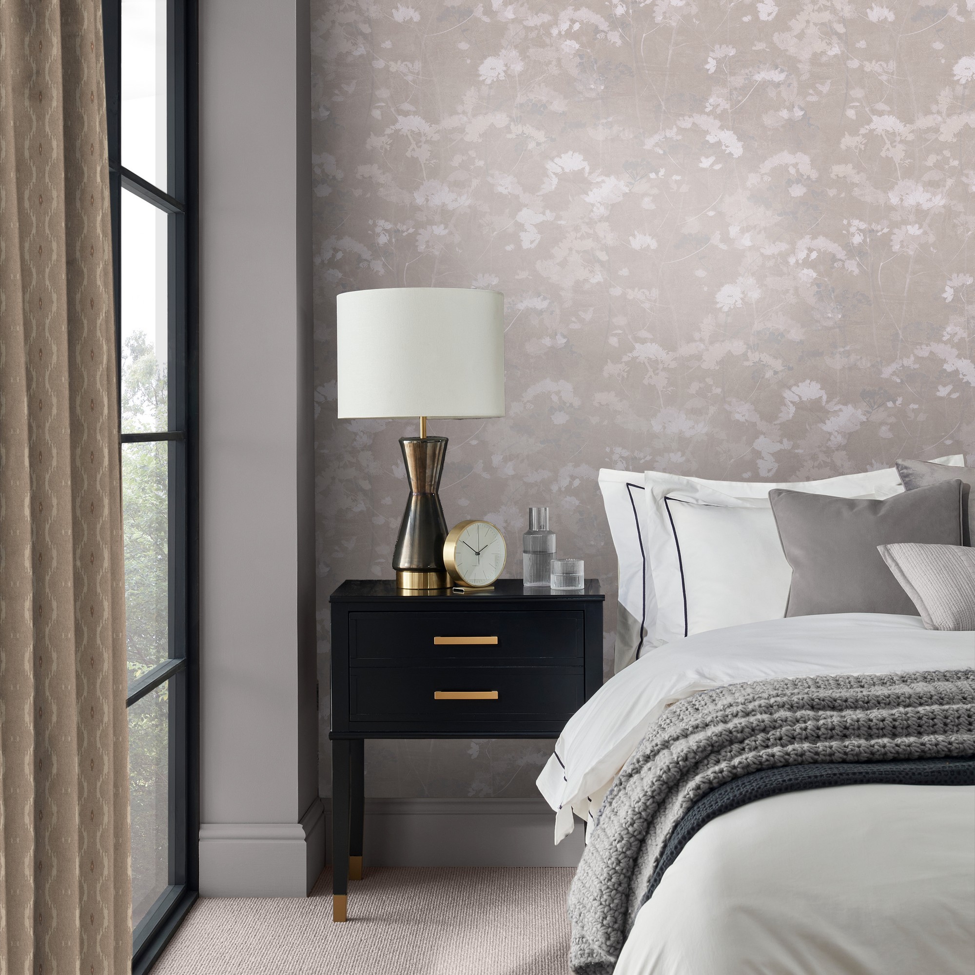 Flower Press Wallpaper 124108 By Graham Brown In Stone Grey